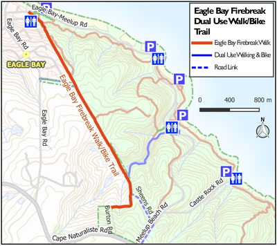 Eagle Bay Firebreak Walk Map